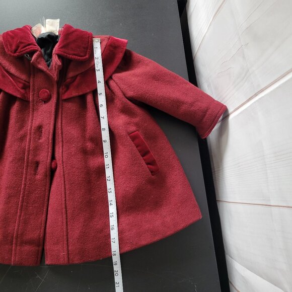 Vintage Petite Coquette Wool Children’s Girl Sz 2 Quilted/Lined, Velvet Trim EUC - Picture 11 of 11